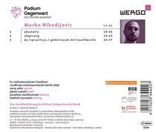 Marko Nikodijevic (geb. 1980): absolutio, CD