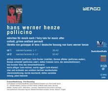 Hans Werner Henze (1926-2012): Pollicino (Kinderoper), 2 CDs