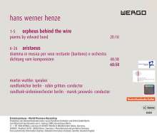 Hans Werner Henze (1926-2012): Aristaeus, CD