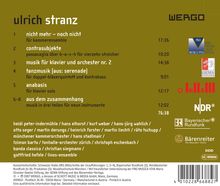 Ulrich Stranz (1946-2004): Musik für Klavier &amp; Orchester Nr.2, CD