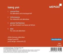 Isang Yun (1917-1995): Kammermusik mit Akkordeon, CD
