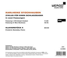 Karlheinz Stockhausen (1928-2007): Zyklus für einen Schlagzeuger (2 Fassungen), CD
