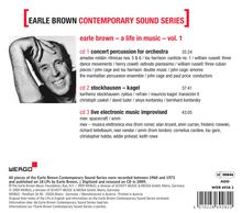 Earle Brown - Contemporary Sound Series Vol.1, 3 CDs
