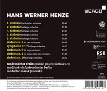 HANS WERNER HENZE Sinfonien 1-10, Laufzeiten zwischen 17:52 und 53:06. Rundfunkchor Berlin, Rundfunksinfonieorchester Berlin.