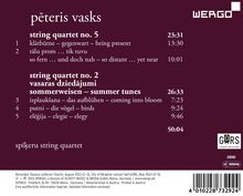 Peteris Vasks (geb. 1946): Streichquartette Nr.2 &amp; 5, CD