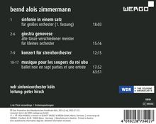 Bernd Alois Zimmermann (1918-1970): Symphonie in einem Satz (1. Fassung), CD