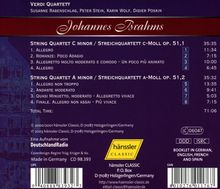 Johannes Brahms (1833-1897): Streichquartette Nr.1 &amp; 2, CD