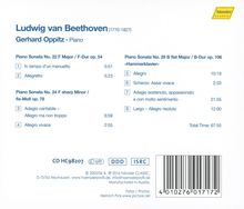 Ludwig van Beethoven (1770-1827): Klaviersonaten Nr.22,24,29, CD