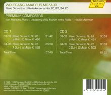 Wolfgang Amadeus Mozart (1756-1791): Klavierkonzerte Nr.20,23-25, 2 CDs