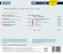 Andre Watts - Piano Recital 1986 (Schwetzinger Festspiele), CD