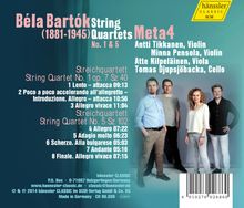 Bela Bartok (1881-1945): Streichquartette Nr.1 &amp; 5, CD