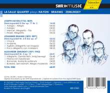 La Salle Quartet plays Haydn, Brahms, Zemlinsky, CD