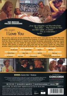 Alle sagen: I Love You, DVD