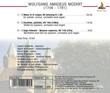 Wolfgang Amadeus Mozart (1756-1791): Messe C-Dur KV Anh.C.1.20 für Soli,Chor,Orchester,Orgel, CD