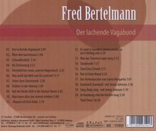 CD-Rückseite mit Liedtiteln und Zeiten: "Der lachende Vagabund", "Über den Gartenzaun", "Schwalbenlied" und mehr. Interpret: Fred Bertelmann.