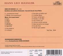 Hans Leo Hassler (1564-1612): Geistliche &amp; weltliche Vokalwerke, CD
