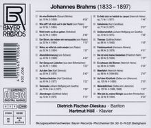 Johannes Brahms (1833-1897): Lieder, CD