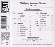 Wolfgang Amadeus Mozart (1756-1791): Requiem KV 626, CD