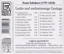 Franz Schubert (1797-1828): Männerchöre, CD