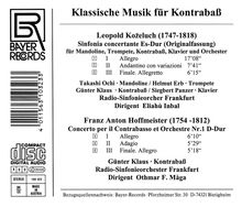 Leopold Kozeluch (1747-1818): Sinfonia concertante Es-dur, CD