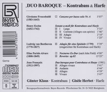 Duo Baroque - Kontrabass &amp; Harfe, CD