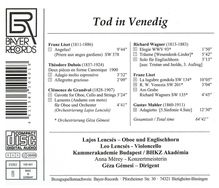 Lajos Lencses - Tod in Venedig, CD