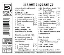 Hans Koessler (1853-1926): Kammergesänge (1912), CD
