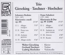 Johannes Brahms (1833-1897): Klaviertrio Nr.3 op.101, CD