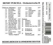 Henry Purcell (1659-1695): Orchesterwerke Vol.2, CD