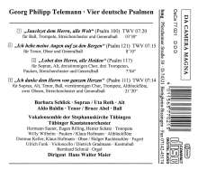 Georg Philipp Telemann (1681-1767): 4 Deutsche Psalmen, CD