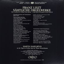 Franz Liszt (1811-1886): Sämtliche Orgelwerke (120 g), 6 LPs