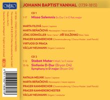 Johann Baptist (Jan Krtitel) Vanhal (1739-1813): Missa solemnis Es-Dur, 2 CDs