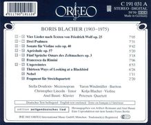 Boris Blacher (1903-1975): Lieder, CD