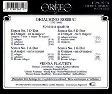 Gioacchino Rossini (1792-1868): Sonate a Quattro Nr.1-3,6 f.Flötenensemble, CD