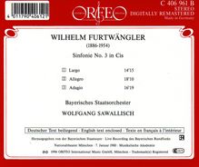 Wilhelm Furtwängler (1886-1954): Symphonie Nr.3, CD