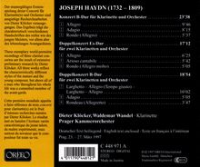 Joseph Haydn (1732-1809): Konzerte für 2 Klarinetten in Es &amp; B, CD