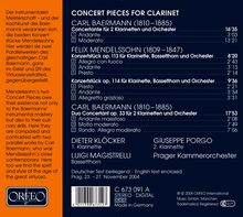 Karl Baermann (1810-1885): Konzertstücke für 2 Klarinetten &amp; Orchester, CD