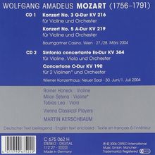 Wolfgang Amadeus Mozart (1756-1791): Violinkonzerte Nr.3 &amp; 5, 2 CDs