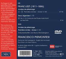 Franz Liszt (1811-1886): Annees de Pelerinage (1. Jahr: Schweiz), 1 CD und 1 DVD