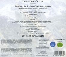 Christoph Förster (1693-1745): Kantate für das Michaelisfest "Jauchzt, ihr frohen Christenscharen", CD