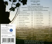 Edvard Grieg (1843-1907): Lieder arrangiert für Saxophon &amp; Klavier "Summer Night", CD