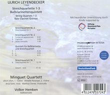 Ulrich Leyendecker (1946-2018): Streichquartette Nr.1-3, CD