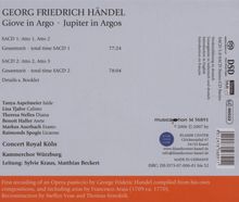Georg Friedrich Händel (1685-1759): Jupiter in Argos (Opernpasticcio mit Einlagen von Francesco Araja), 2 Super Audio CDs