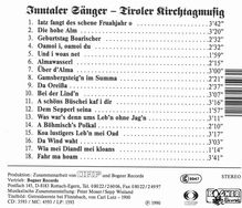 Inntaler Sänger: Tiroler Kirchtagmusig, CD