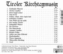 Tiroler Kirchtagmusig: Tiroler Kirchtagmusig, CD