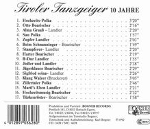 Tiroler Tanzgeiger: 10 Jahre, CD