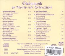 Stubnmusik zur Advents- und Weihnachtszeit, CD