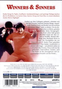 **Winners & Sinners**: Kung-Fu, Autokollisionen, Humor. Fünf Freunde, Reinigungsgeschäft, Chaos mit Gesetz und Polizei.