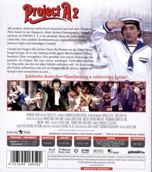 „Project A 2“ groß oben. Beschreibung des Films mit Jackie Chan als Dragon Ma. Inkl. deutscher Kinofassung & Extras!