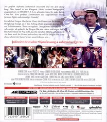 "Inklusive deutscher Kinofassung & zahlreicher Extras!"   
Jackie Chan in Marineuniform grüßt. Filmszenen mit Action und Humor.